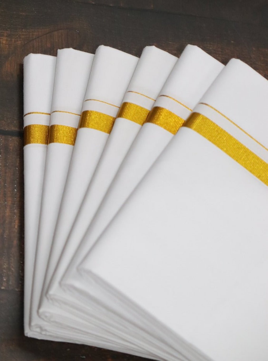 Jari 30K White Dhoti (10 Combo Dhotis)- 2MTR