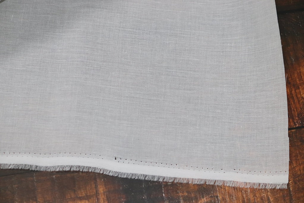 Leader White Mono Soft Shirt Fabric - 1.60mtr