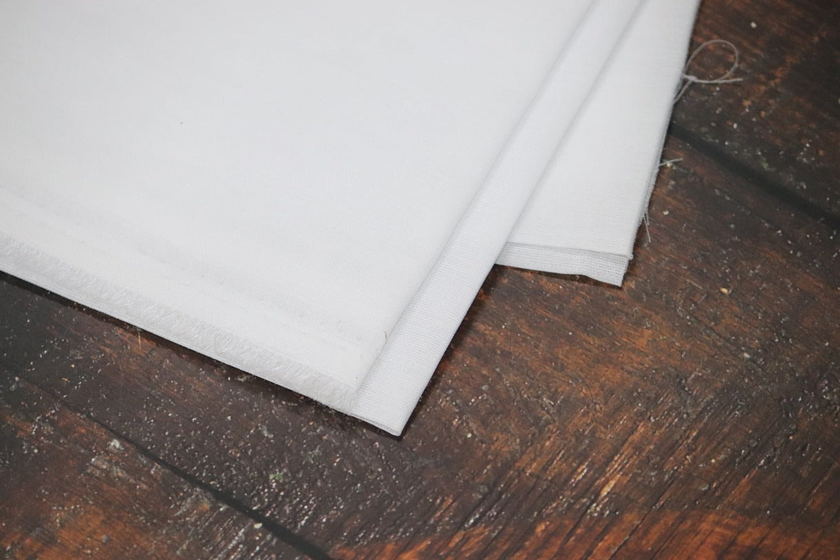 Leader White Mono Soft Shirt Fabric - 1.60mtr