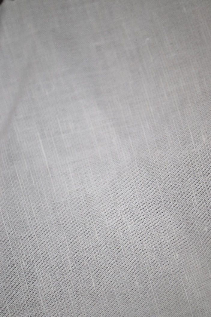 Smart White Linen Cotton Fabrics - 1.60mtr