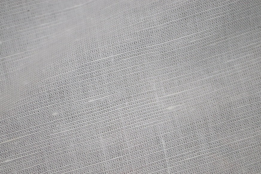 Smart White Linen Cotton Fabrics - 1.60mtr