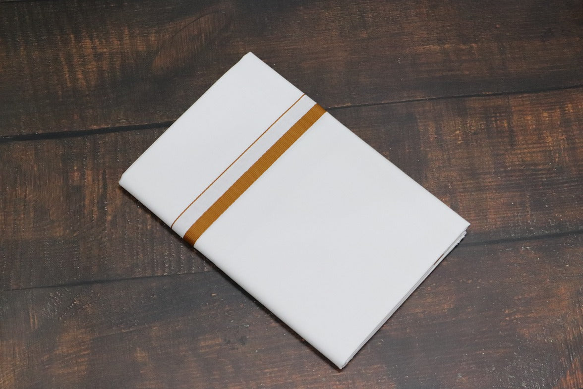 Rich BB Biscuit Border Dhoti - 2mtr