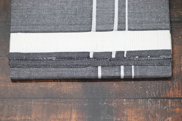 Grey Dhoti with Mixed Border(4 Piece Combo)-2mtr