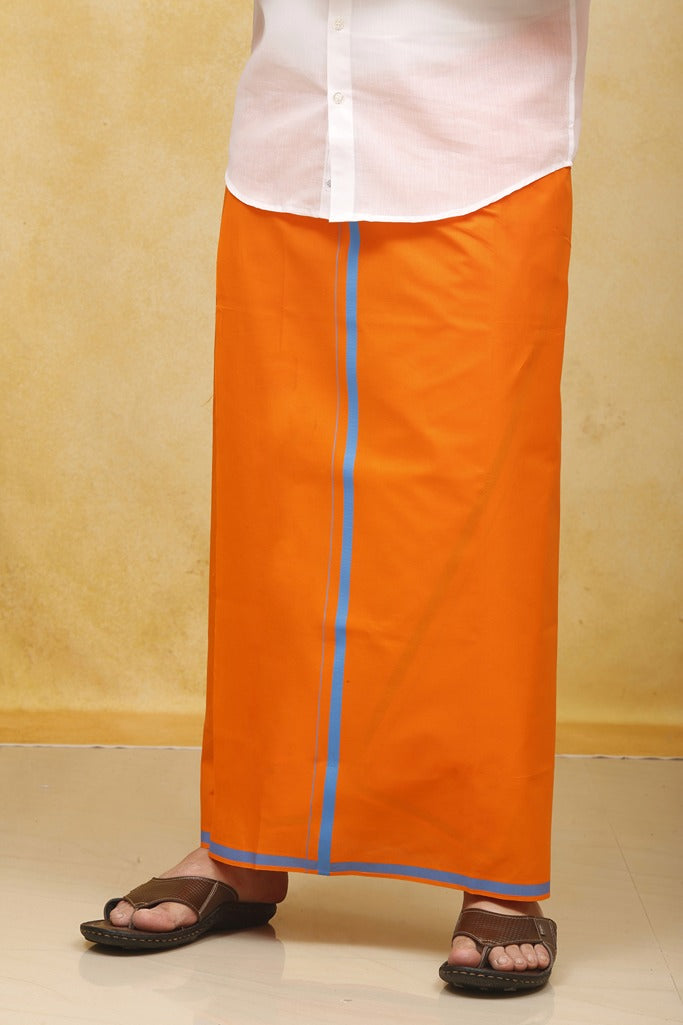 Supreme BB Orange Dhoti - 2mtr