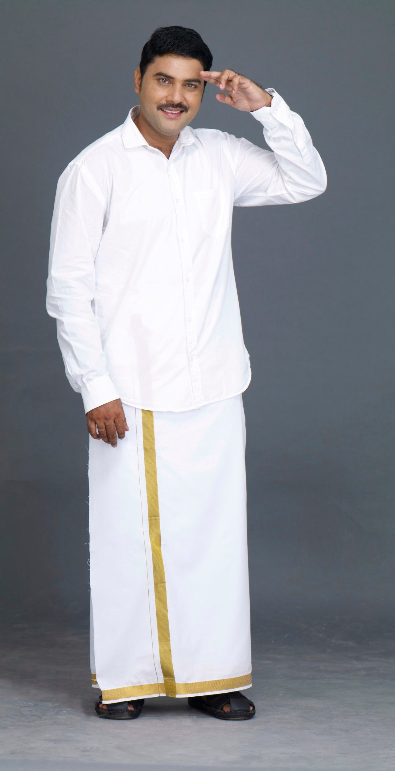 Classic Cool Cotton shirt Mens- White Full Sleeve