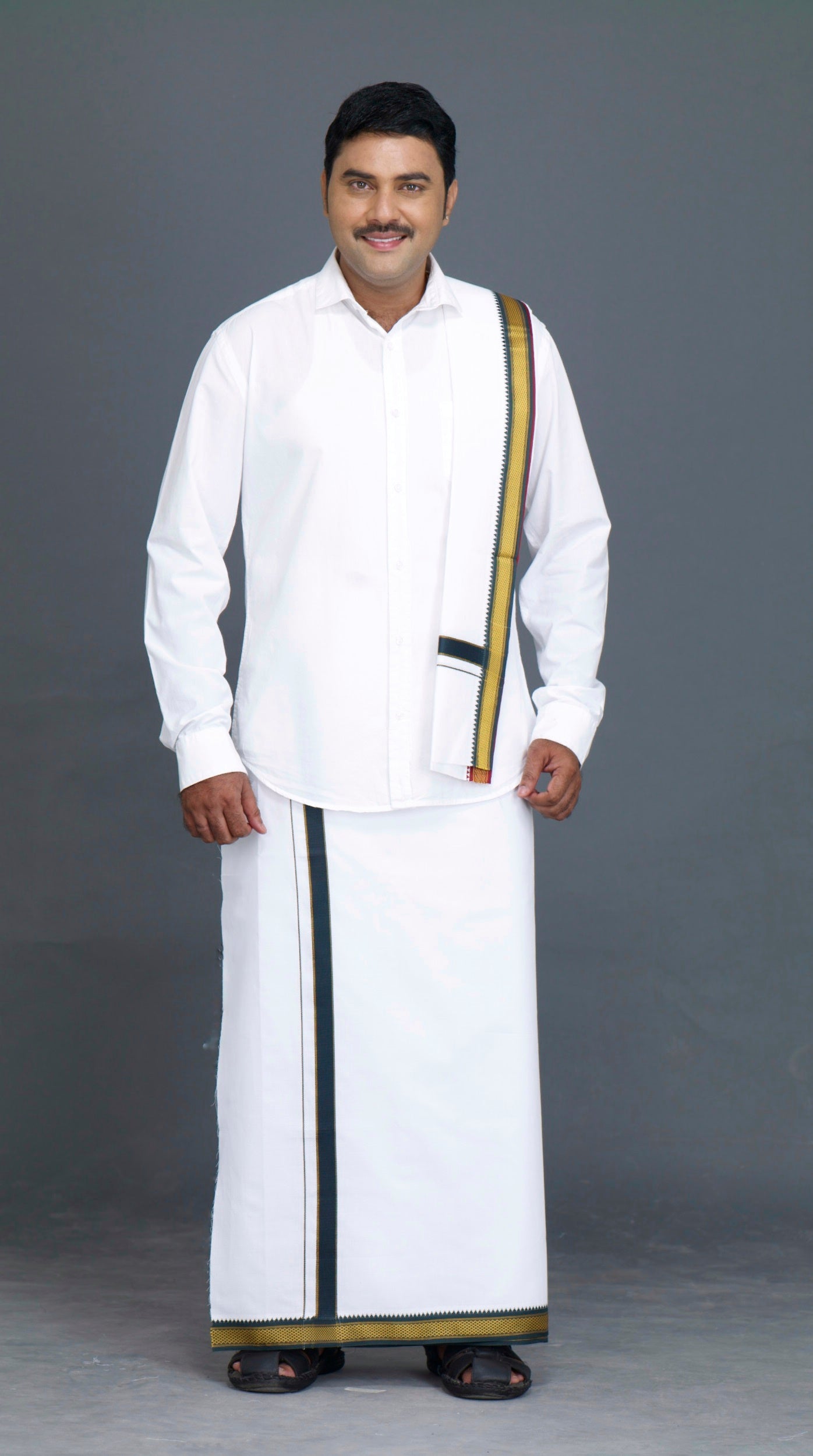 Arunachalam White Dhoti - (3.90mtr = Double)