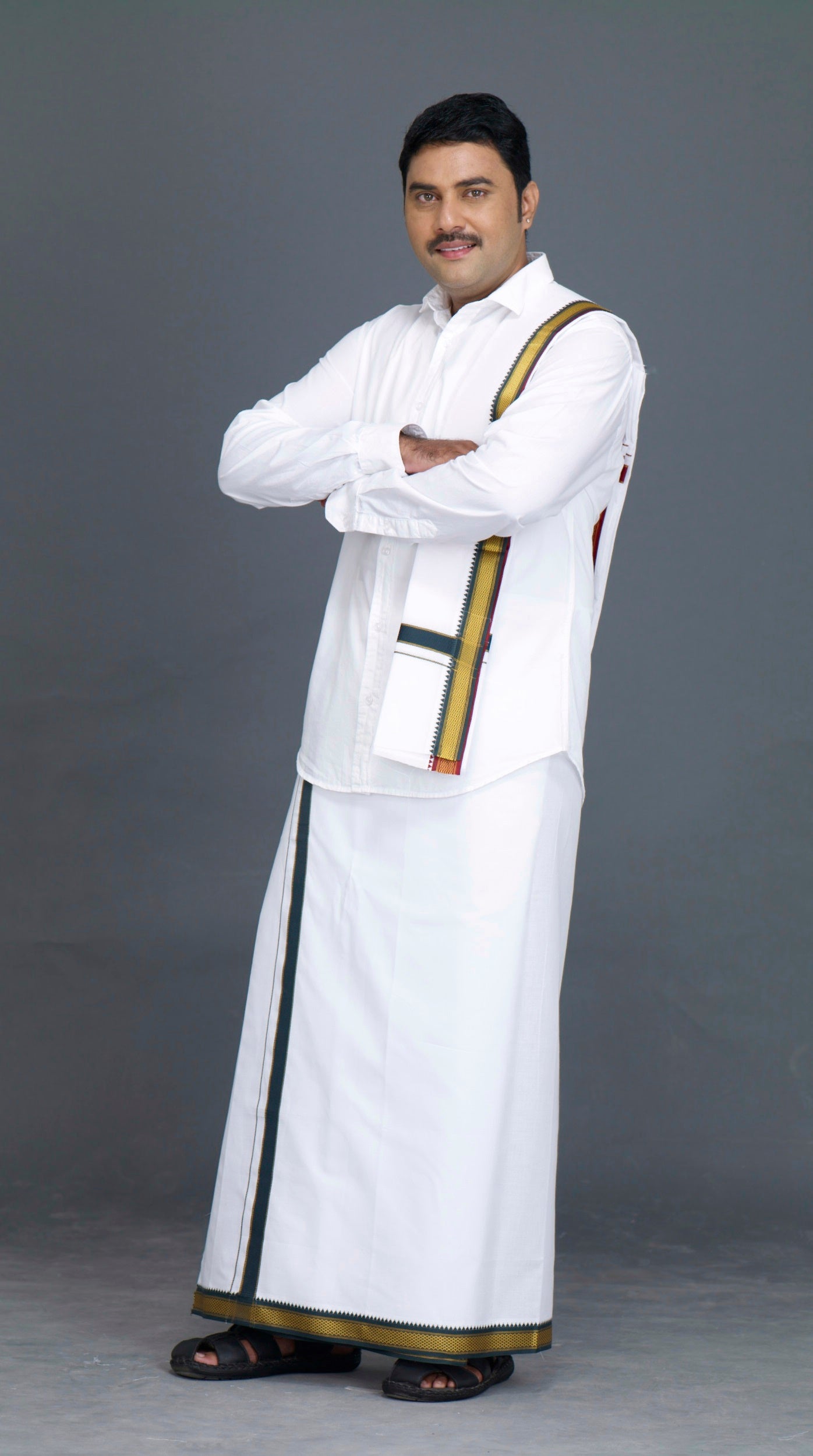Arunachalam White Dhoti - (3.90mtr = Double)