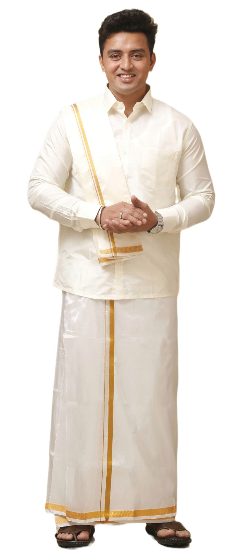 Artsilk Wedding Set (Cream) - Combo Box