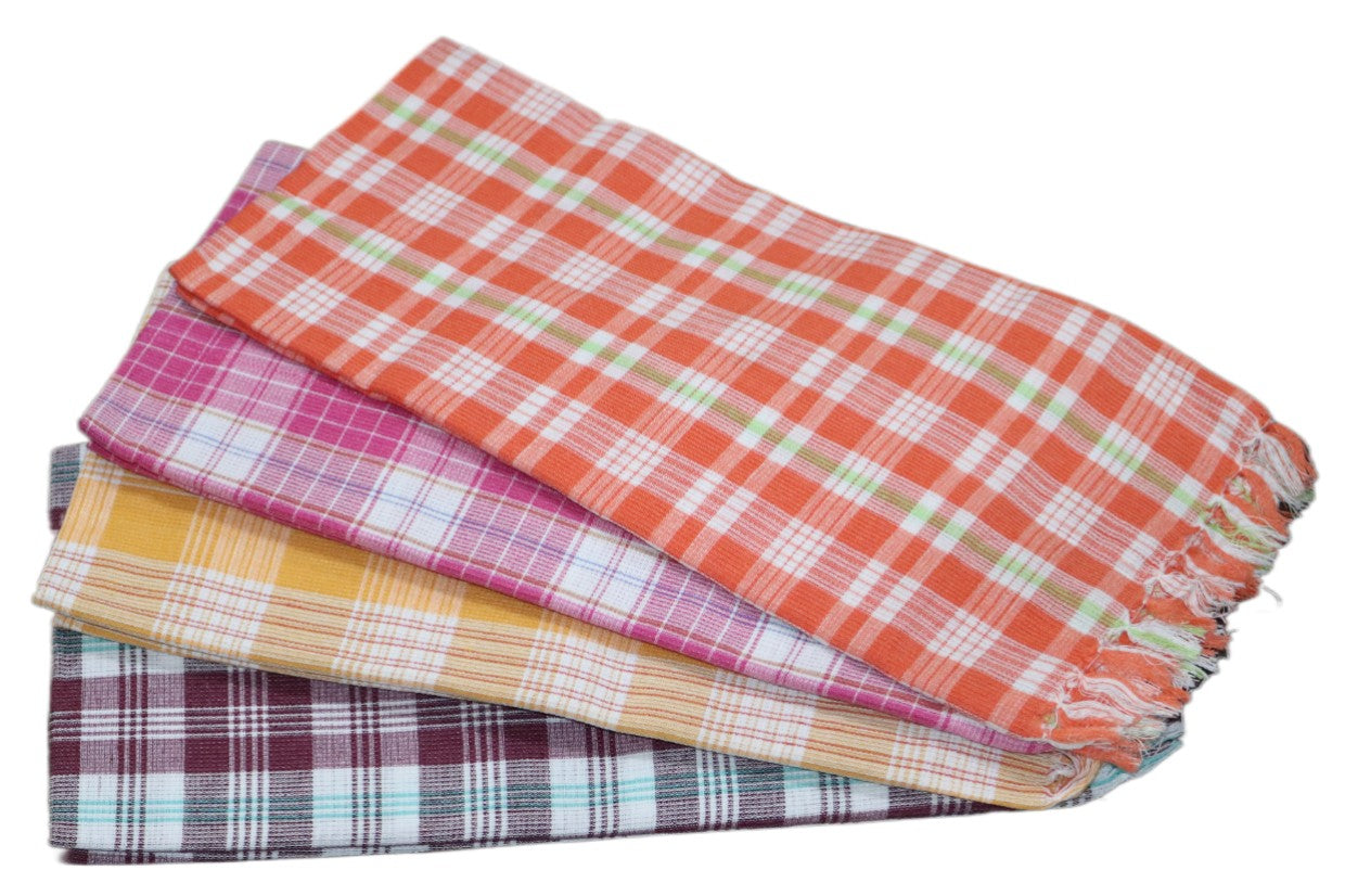Deluxe Matty Check Towel - 5 Piece Combo(Size 27x54)
