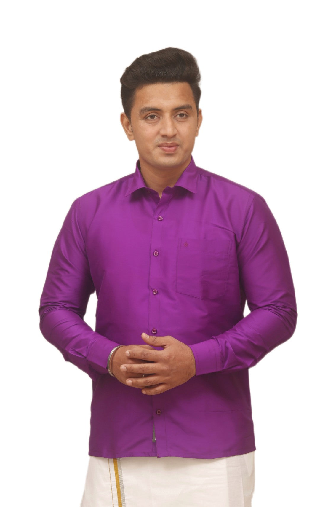 Silky Colour Shirt - Warm Violet