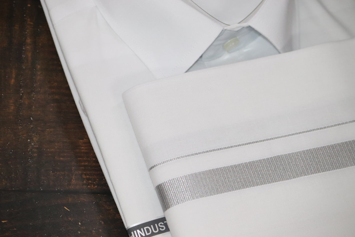 White Shirt + 30k Silver Jari Combo Set
