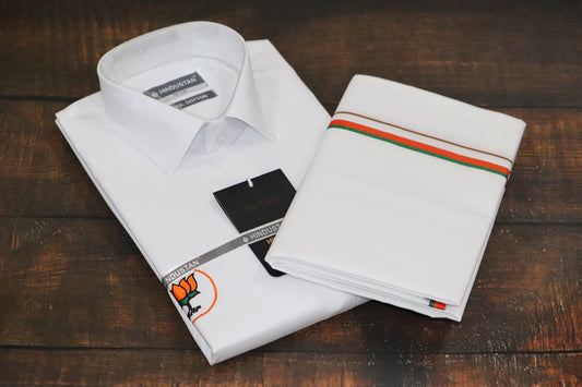 BJP Logo Shirt + Dhoti Combo Set