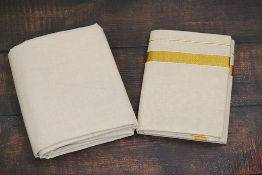Tissue Gold Shirt Material + Dhoti