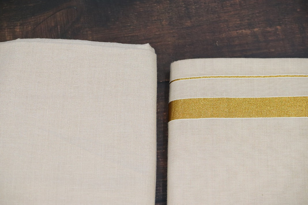 Tissue Gold Shirt Material + Dhoti