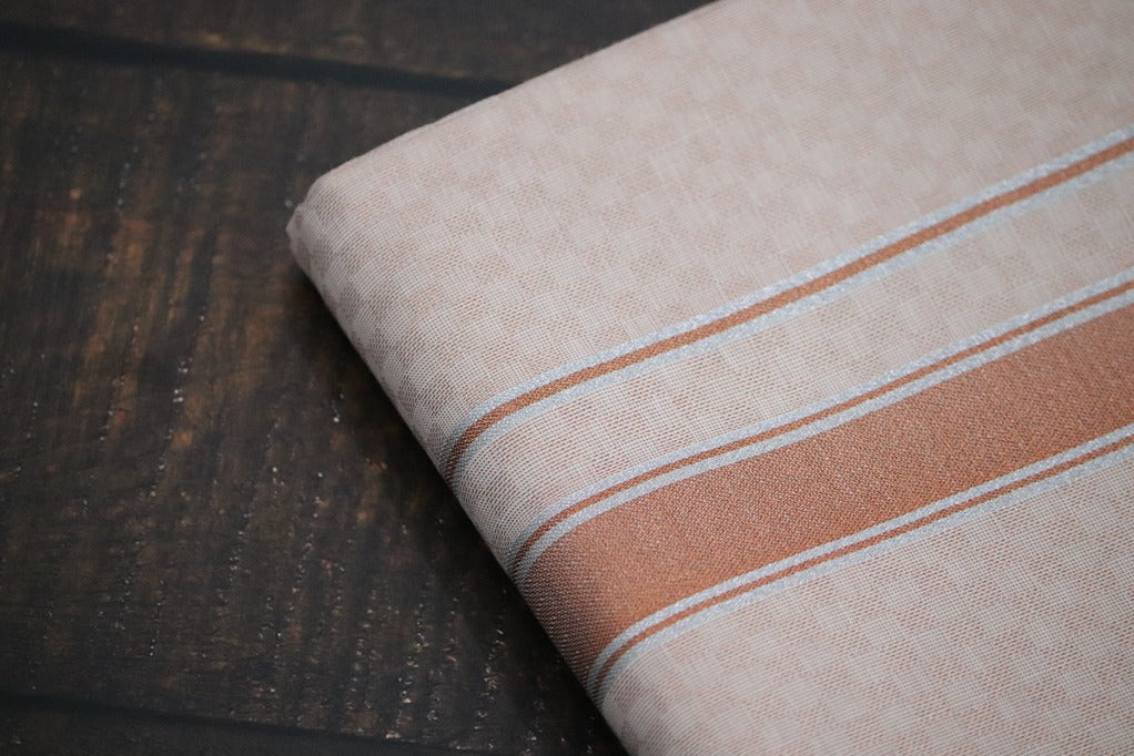 Tissue Chess Copper Shirt Material + Dhoti