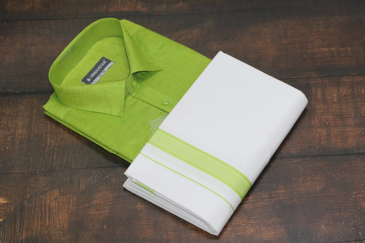 Matching Shirt & Dhoti Combo Set ( LIME GREEN - C1)