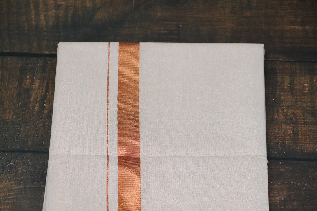 Anandham Tissue with Copper Border Dhoti - 2mtr