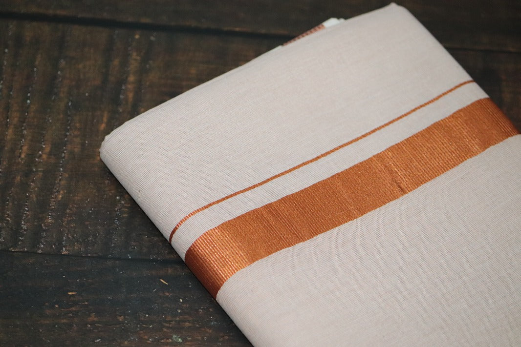 Anandham Tissue with Copper Border Dhoti - 2mtr
