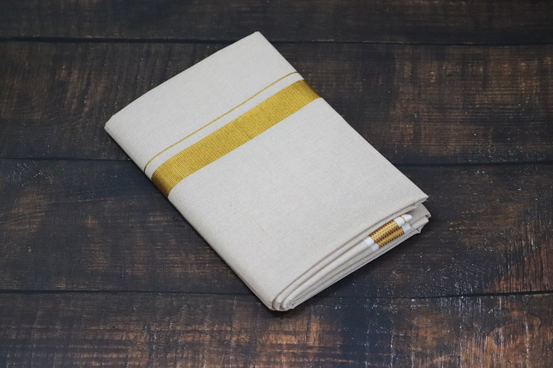 Anandham Tissue with Copper and Gold Jari Border Combo Set - 2mtr