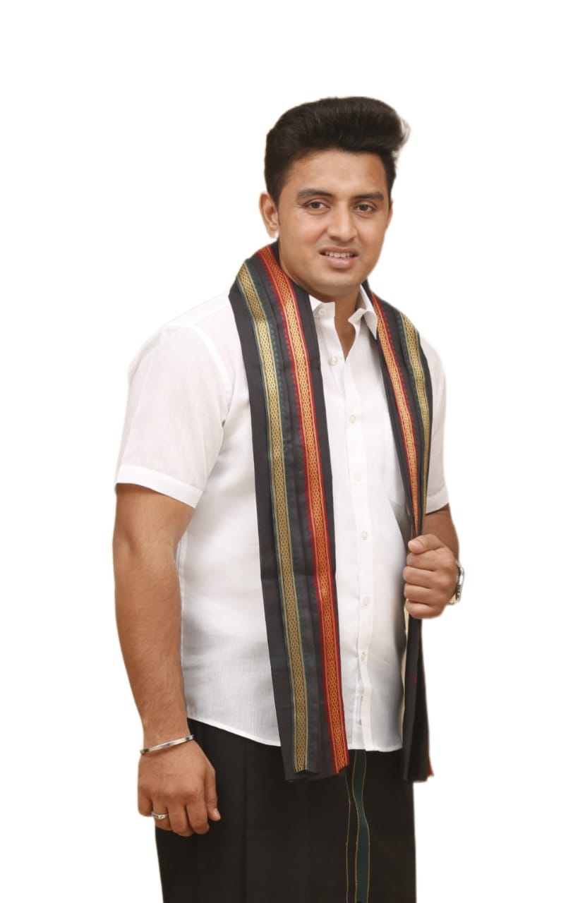 Thalapathy (Black) Angavashthiram/Towel