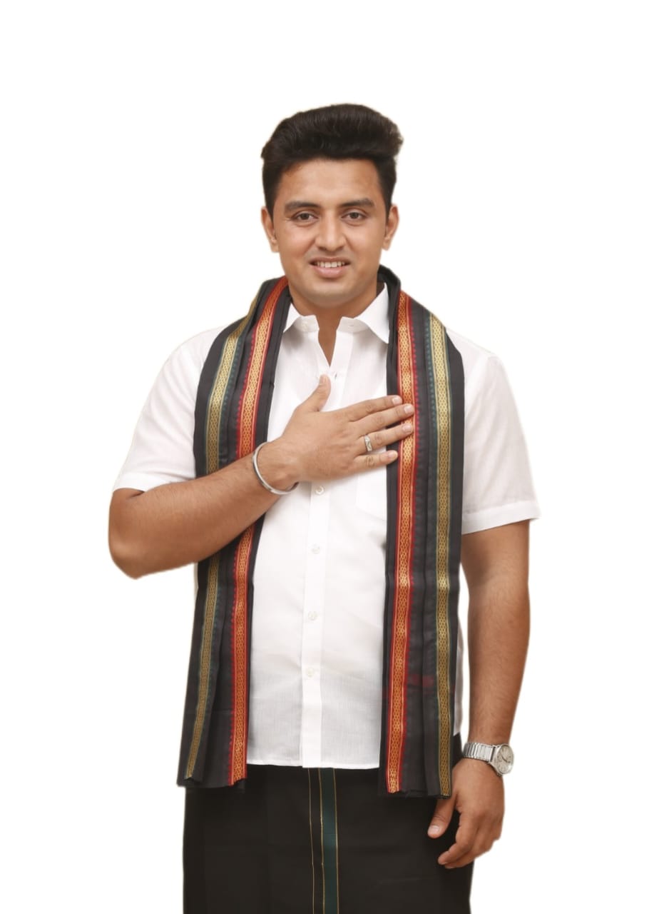 Thalapathy (Black) Angavashthiram/Towel