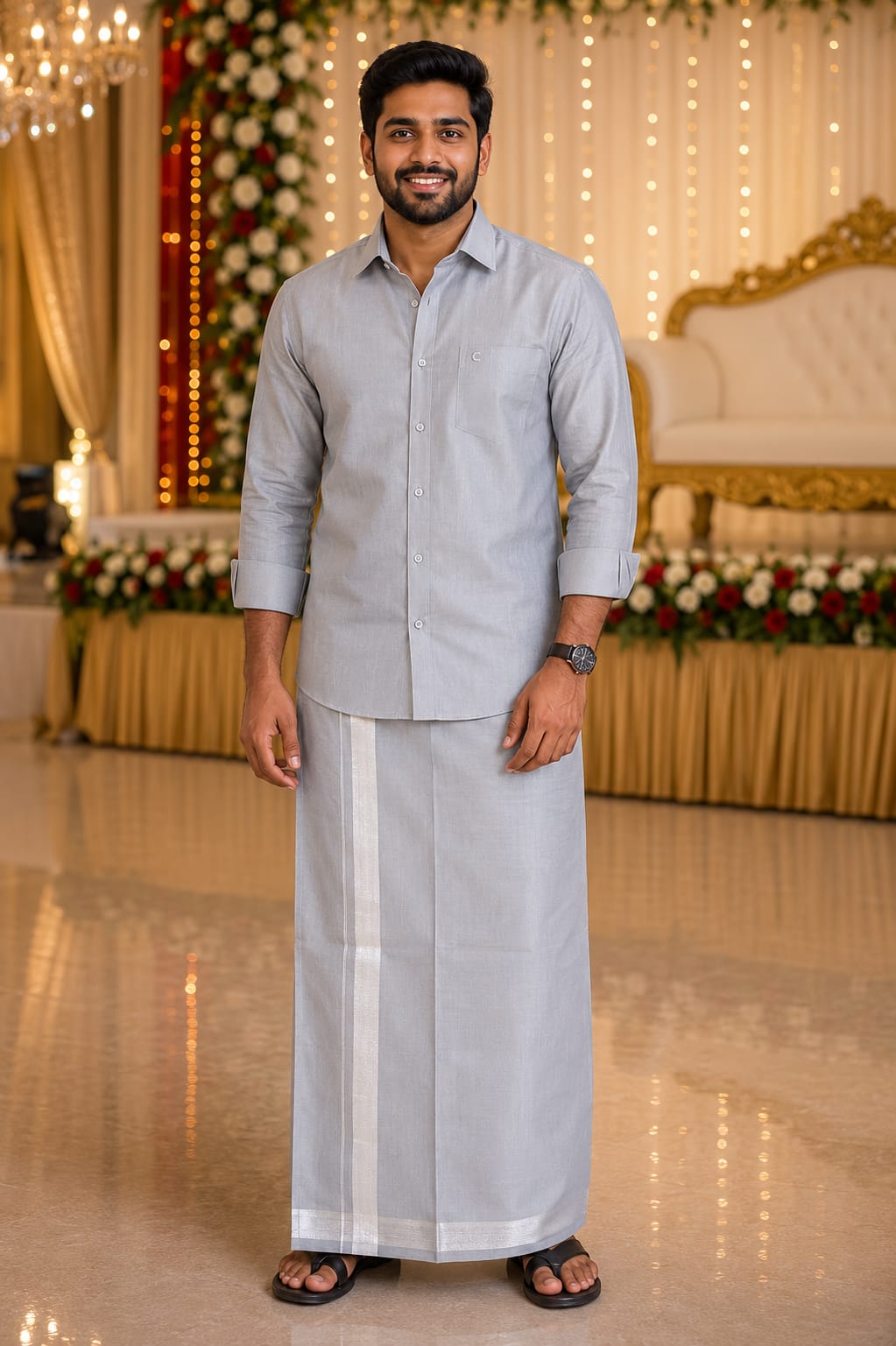 Royal Tissue Steel Grey Matching Set