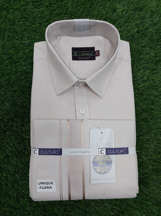 Tissue Unique Flora Matching Shirt & Dhoti Set