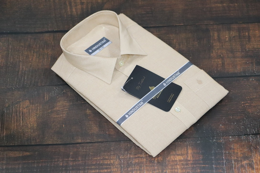 Tissue Gold Matching Shirt+Dhoti Set