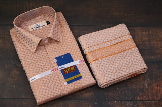 Tissue Premium Jackard Copper Matching Set - Design 003