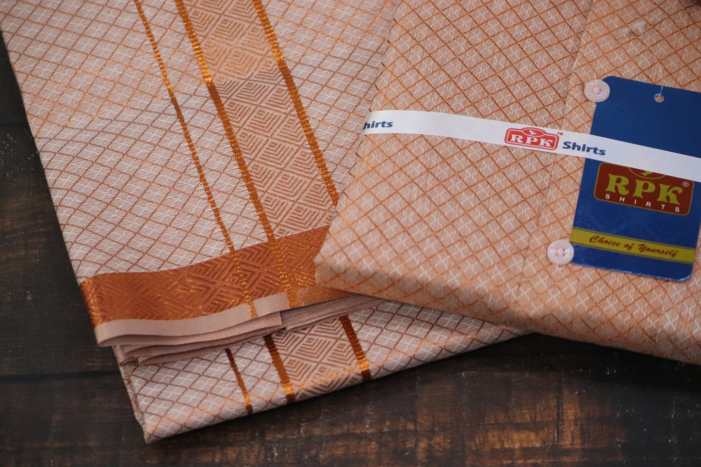 Tissue Premium Jackard Copper Matching Set - Design 003