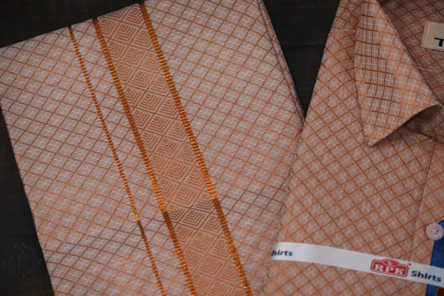 Tissue Premium Jackard Copper Matching Set - Design 003