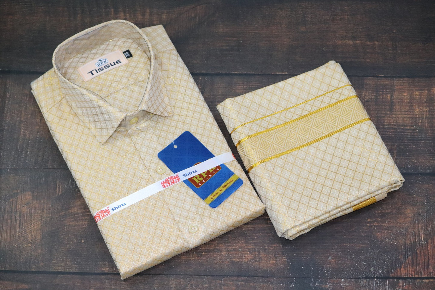 Tissue Jackard Premium Gold Matching Set - Design 003