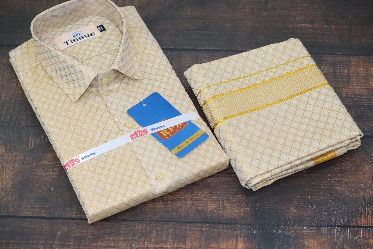 Tissue Jackard Premium Gold Matching Set - Design 003