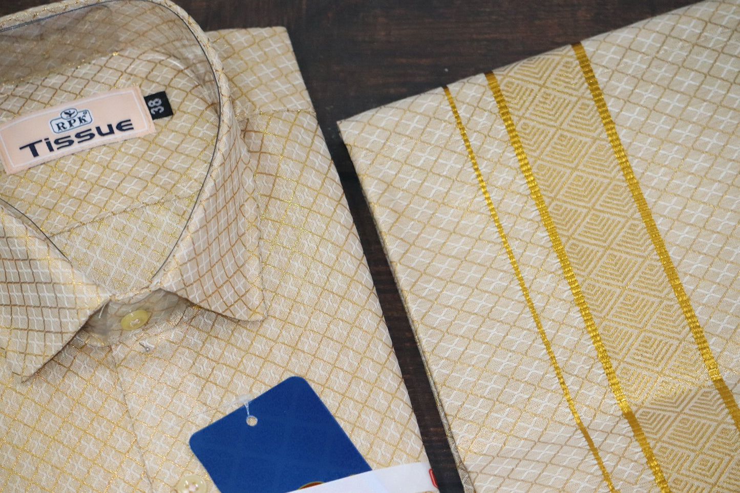 Tissue Jackard Premium Gold Matching Set - Design 003