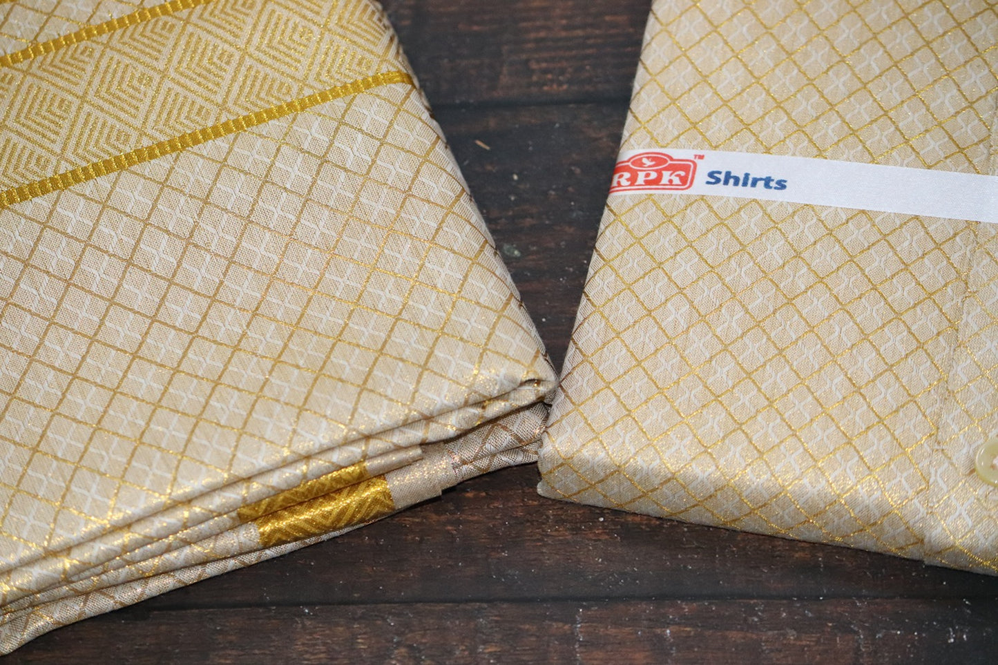 Tissue Jackard Premium Gold Matching Set - Design 003
