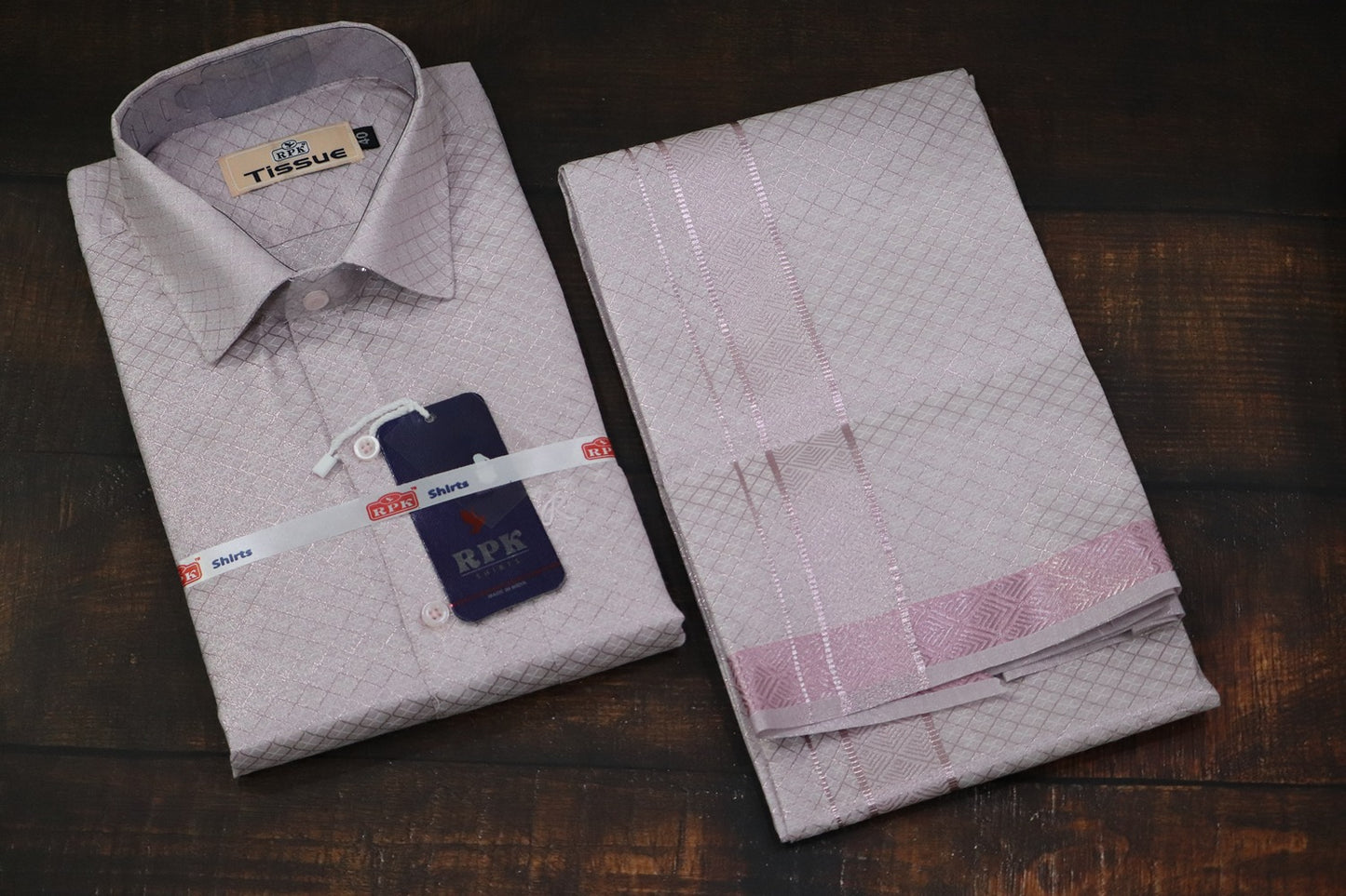 Tissue Jackard Premium Sandstone Matching Set - Design 003