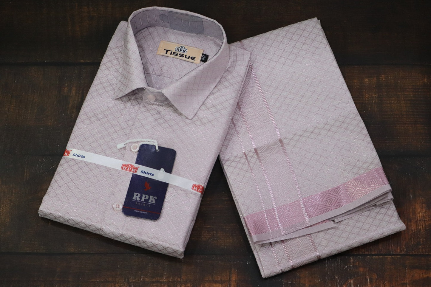 Tissue Jackard Premium Sandstone Matching Set - Design 003