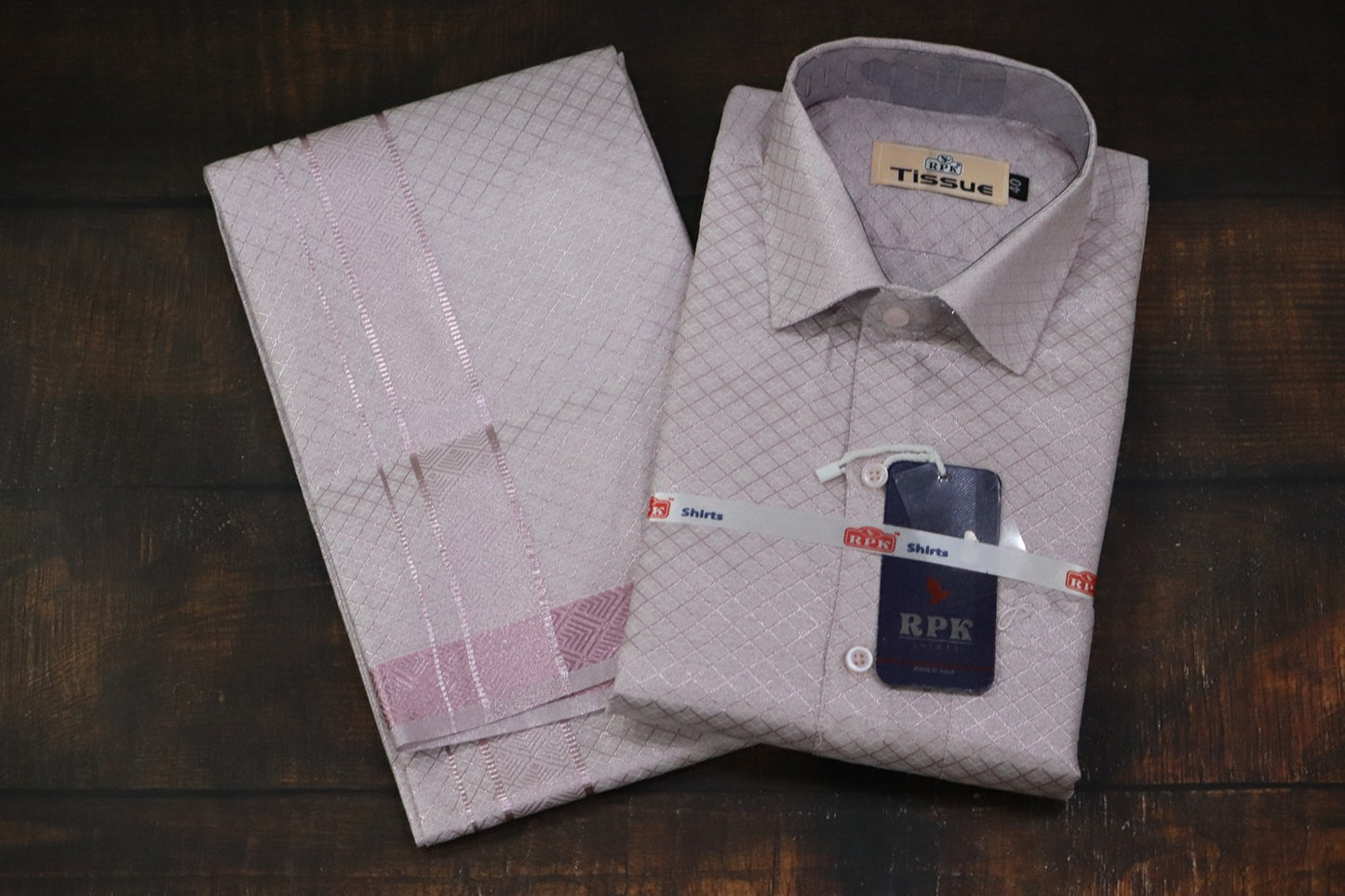 Tissue Jackard Premium Sandstone Matching Set - Design 003