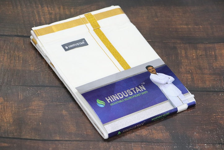 Velcro 30k Cream Dhoti (Size 28 to 40) - All Size