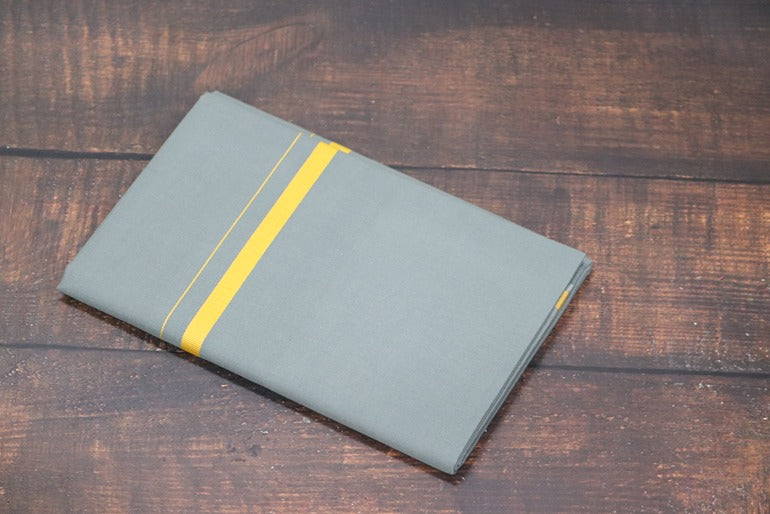 Cement Grey Dhoti with BB Border - 2mtr