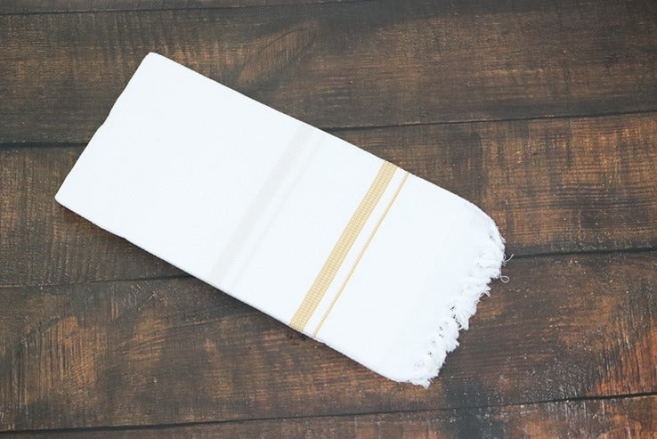 Mayura White Towel (Size 30x60)