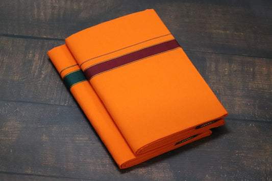 Thalapathy Orange Dhoti - 2mtr