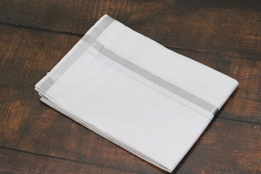 Velcro 30k Diamond White Dhoti (Size 28 to 40) - All Size