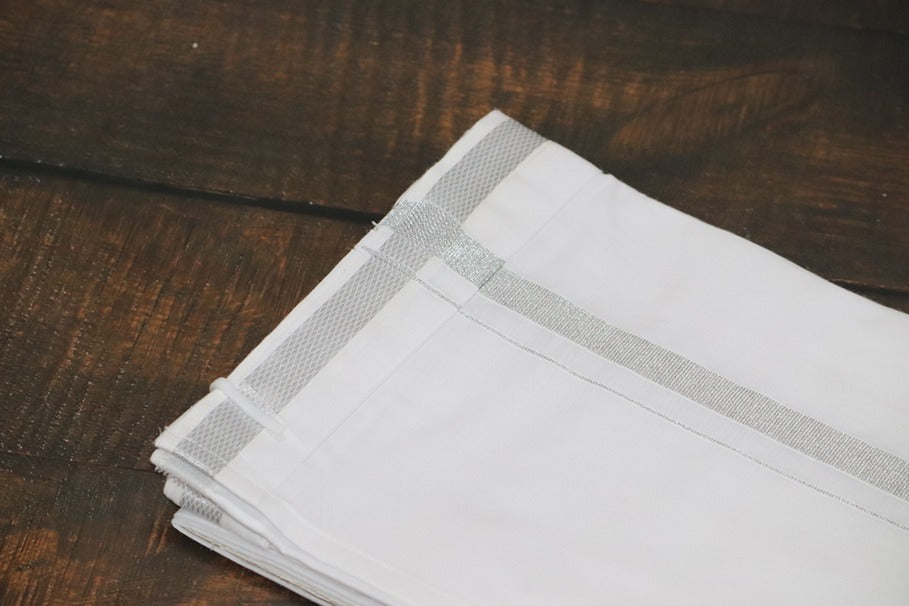 Velcro 30k Diamond White Dhoti (Size 28 to 40) - All Size
