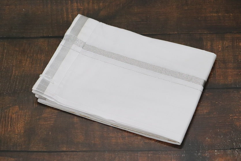 Velcro 30k Diamond White Dhoti (Size 28 to 40) - All Size