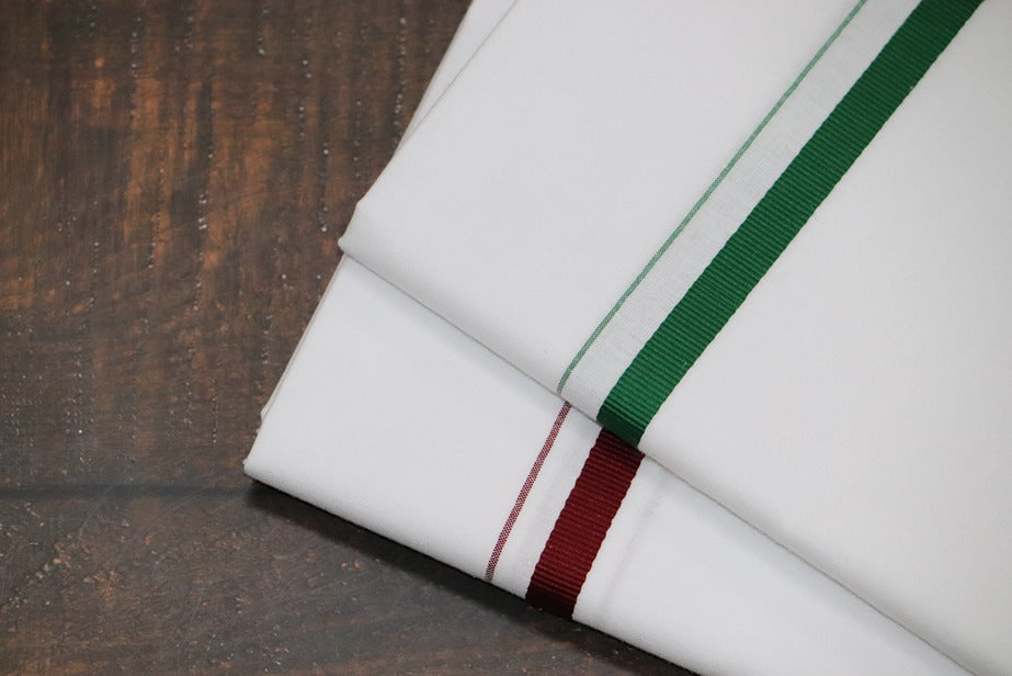 ROYAL BB DHOTI (2 Combo Dhotis) - 2MTR (MAROON+D.GREEN)