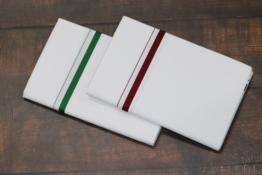 ROYAL BB DHOTI (2 Combo Dhotis) - 2MTR (MAROON+D.GREEN)