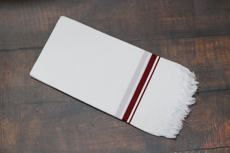 GaneshBrand White Towel - 3 Towel Combo(Size 27x54)
