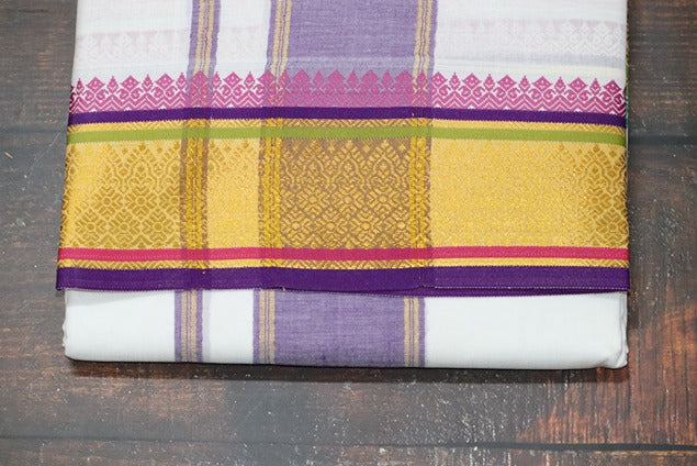 Jari Fancy Panchakacham Dhoti - 9x5 (6.30mtr)