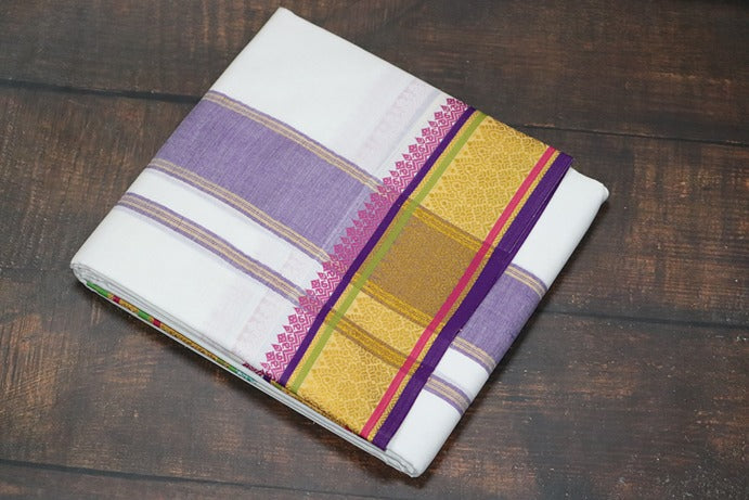 Jari Fancy Panchakacham Dhoti - 9x5 (6.30mtr)